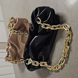 Black Chain Pouch Shoulder Bag
